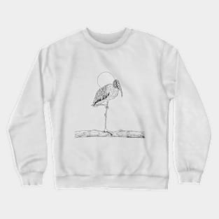 Wood Stork Bird Crewneck Sweatshirt